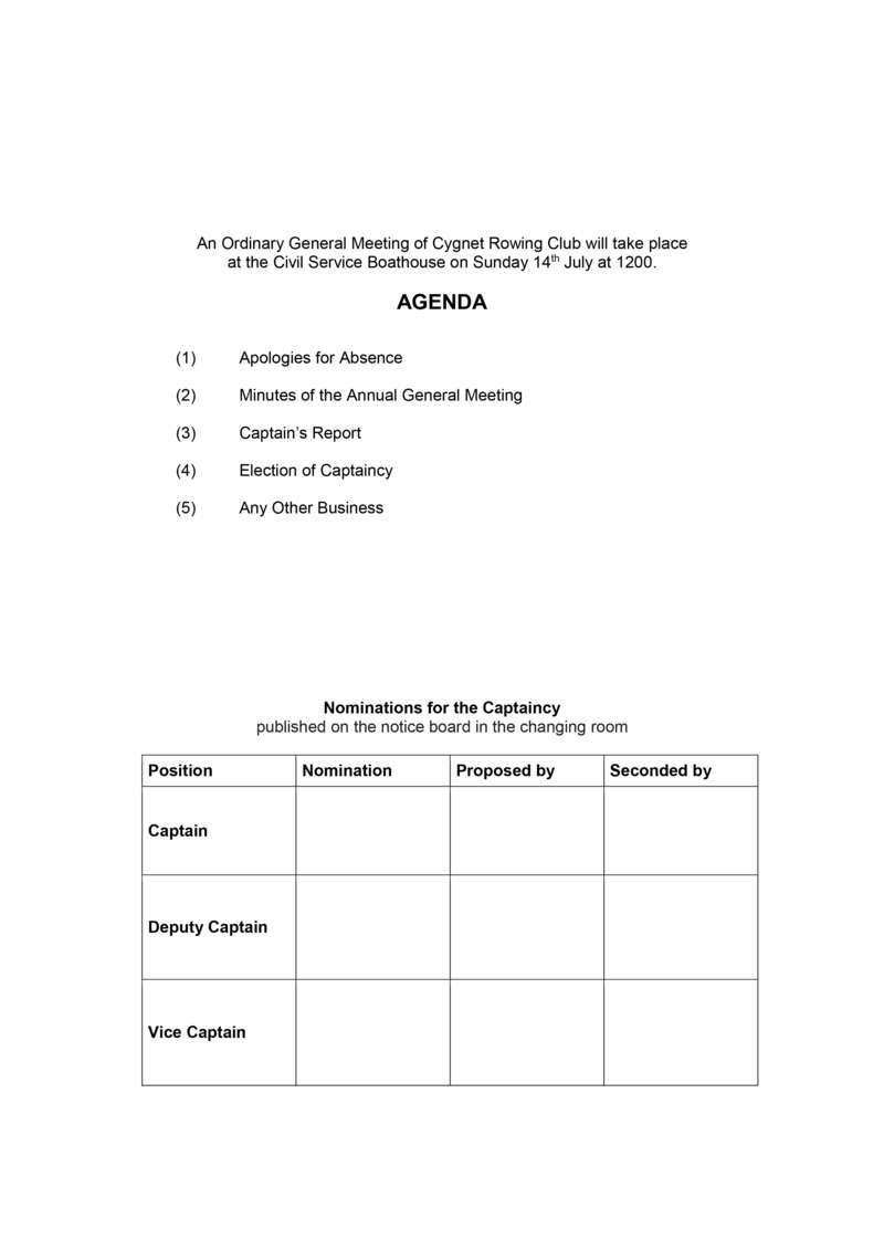 OGM agenda 2024